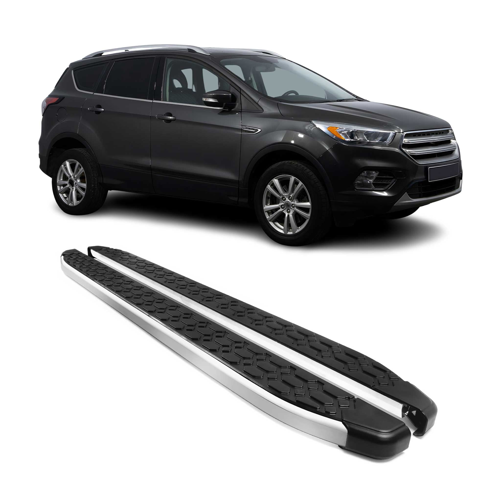 OMAC Running Board Side Steps Nerf Bar for Ford Escape 2013-2019 Black ...