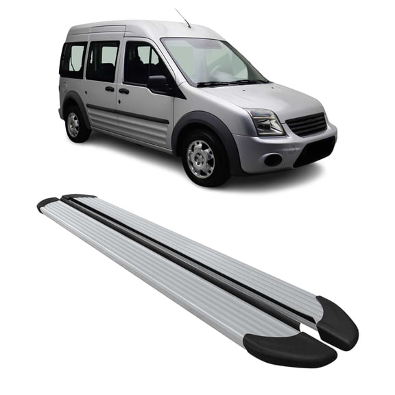 Running Boards Side Step Nerf Bars for Ford Transit Connect 2010-2013 L2 Silver