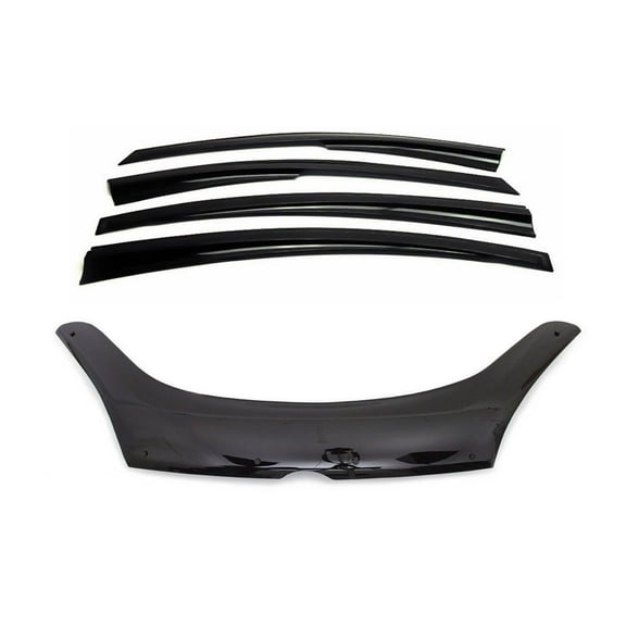 OMAC Set Bug Shield Hood Deflector & Window Visor for RAM ProMaster City 2015-2022