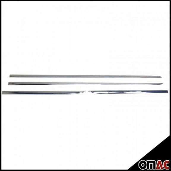 OMAC Side Door Molding Trim Skirt Garnish for Ford Escape 2013-2019 S. Steel 4x