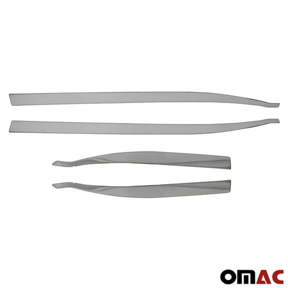 OMAC Side Door Molding Trim Skirt Garnish for Jeep Renegade 2019-2023 Steel Silver 4x