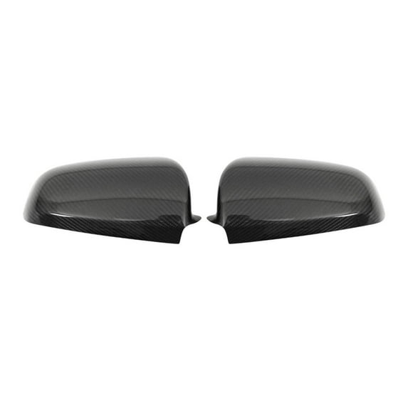OMAC Side Mirror Cover Caps Fits Audi A4 2013-2016 Carbon Fiber Black 2 Pcs