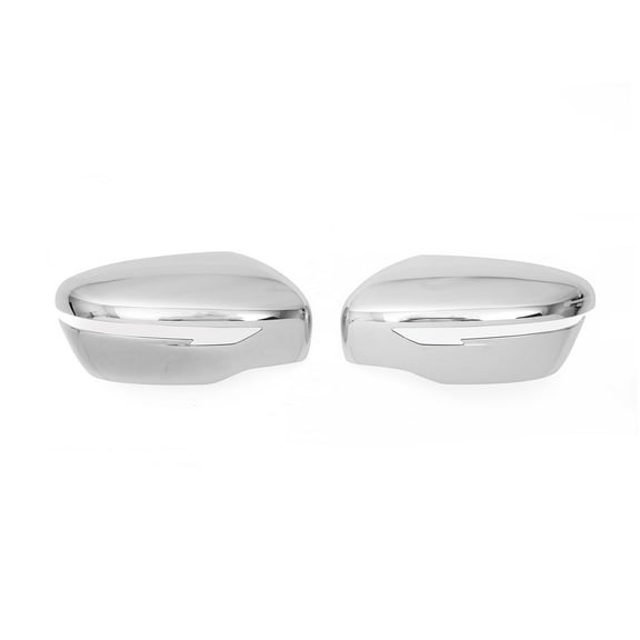 OMAC Side Mirror Cover Caps Fits Nissan Rogue 2014-2020 Chrome Silver 2 Pcs