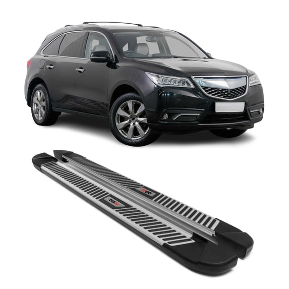 OMAC Side Step Nerf Bars Running Boards for Acura MDX 2014-2020 Black Silver 2Pcs