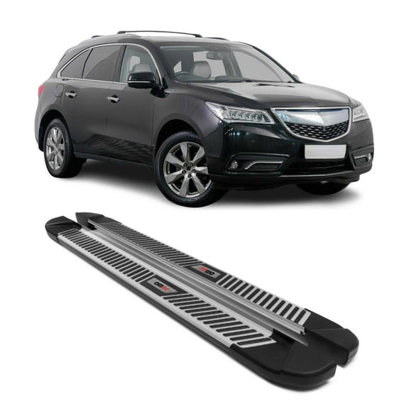 OMAC Side Step Nerf Bars Running Boards for Acura MDX 2014-2020 Black Silver 2Pcs