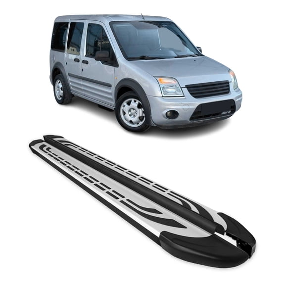 OMAC Side Steps Running Boards fits Ford Transit Connect Short 2010-2013 Black Gray