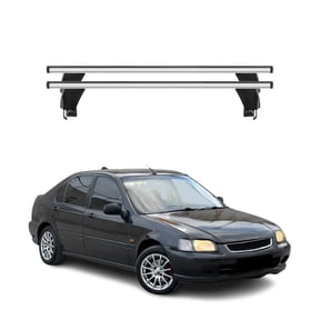 Top Roof Racks Cross Bars fits Honda Civic Hatchback 1996-2000 2Pcs Gray Alu