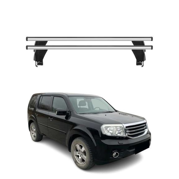 Fits 2009-2015 Honda Pilot Top Roof Racks Cross Bars 2Pcs Gray Aluminium