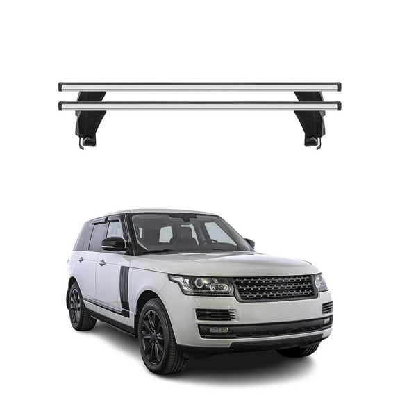 OMAC Top Roof Racks Cross Bars fits Land Rover Range Rover 2013-2021 2 Pcs Gray Aluminium Anti-Theft for Travel Kayak Canoe Surf Ski Snowboard Camping