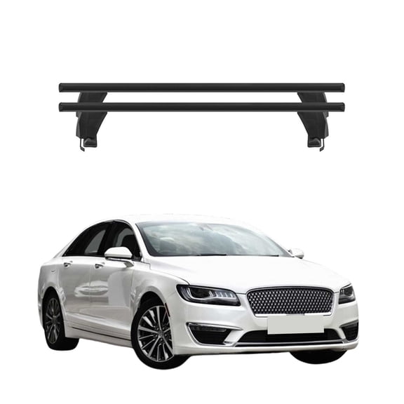 OMAC Roof Rack Cross Bars for Lincoln MKZ 2013-2020 Black Aluminum 2 Pcs