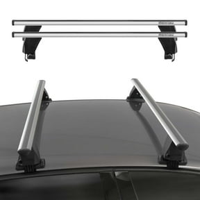 OMAC Top Roof Racks Cross Bars fits Mazda 3 Hatchback 2014-2018 2Pcs Gray Aluminium