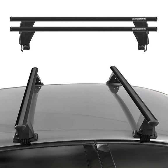 OMAC Top Roof Racks Cross Bars fits Nissan Juke 2011-2017 2 Pcs Black Aluminium Anti-Theft for Travel Kayak Canoe Surf Ski Snowboard Camping
