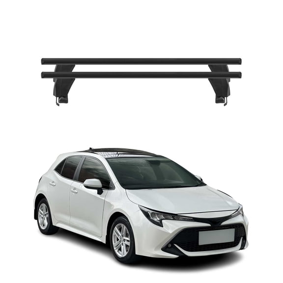 2019-2026 Toyota Corolla Hatchback Roof Rack Cross Bars Black