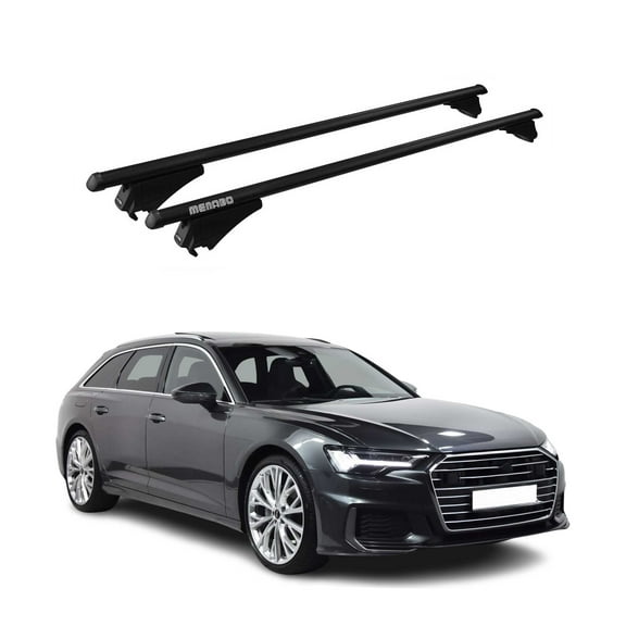 OMAC Top Roof Racks Cross Bars for Audi RS6 Avant 2021-2024 Black Aluminium 2Pcs