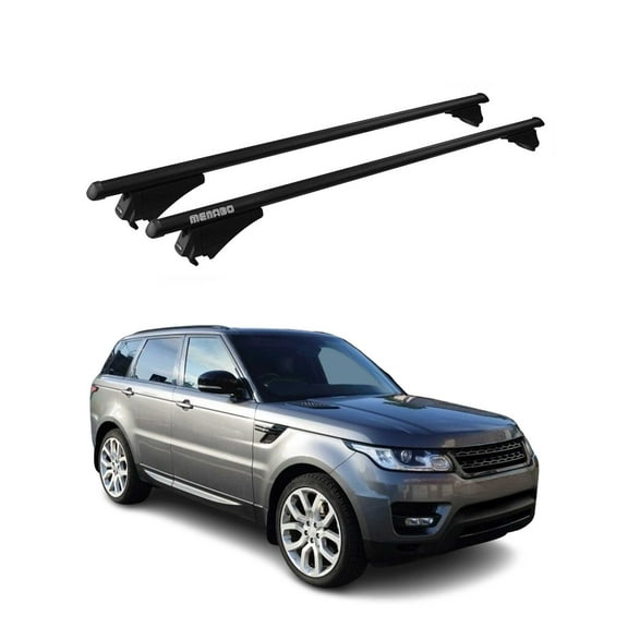 OMAC Top Roof Racks Cross Bars for Land Rover Range Rover Sport 2014-2022 Black 2 Pcs Anti-Theft for Travel Kayak Canoe Surf Ski Snowboard Camping