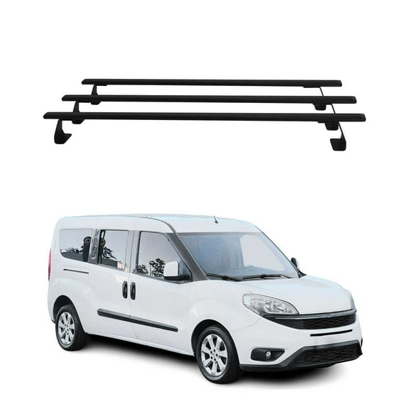 Trunk Bed Roof Racks Cross Bars for RAM ProMaster City 2015-2022 Metal Black 3x