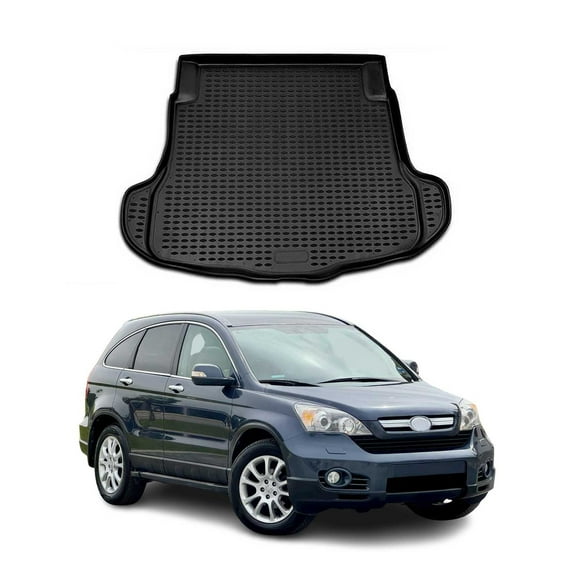 OMAC Cargo Mats Liner for Honda CR-V 2007-2011 Rear Trunk Waterproof TPE Black