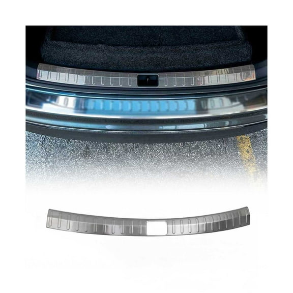 Trunk Sill Cover Bumper Protector for VW Tiguan 2018-24 Stainless Steel Brushed