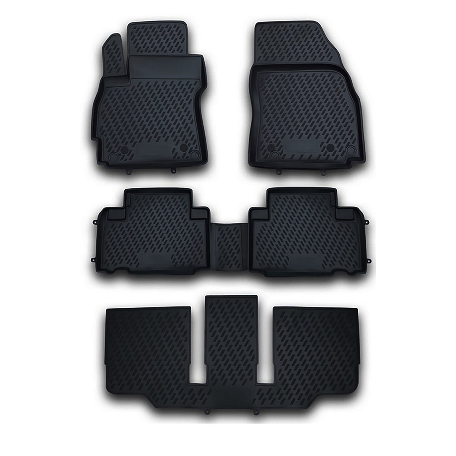 OMAC USA Floor Mats Fits Mazda 5 20102015, Front & 2nd Row Seat 3D
