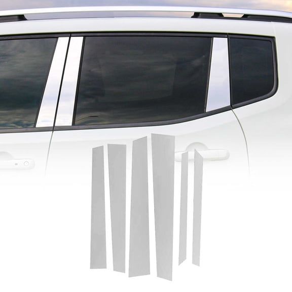 OMAC Window B Pillar Posts Door Trim for Hyundai Tucson 2010-2015 Stainless Steel 6x