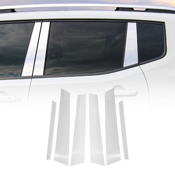 OMAC Window B Pillar Posts Door Trim for Mercedes C Class W205 2015-2021 S.Steel 6x