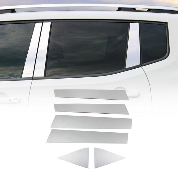 OMAC Window Pillar Posts Door Trim Cover for Ford EcoSport 2018-22 Stainless Steel 6x
