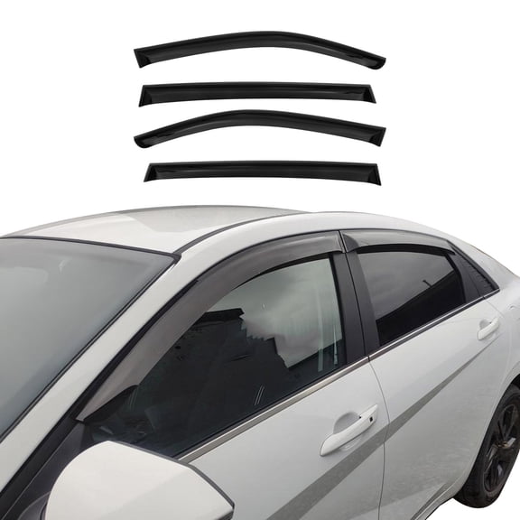 Window Visor Vent Rain Guard Deflector for Kia Optima 2011-2015 Smoke 4 Pcs