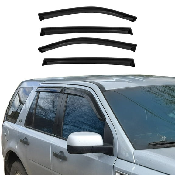 Window Visor Vent Rain Guard Deflector for Lexus RX450h 2010-2015 Smoke 4 Pcs