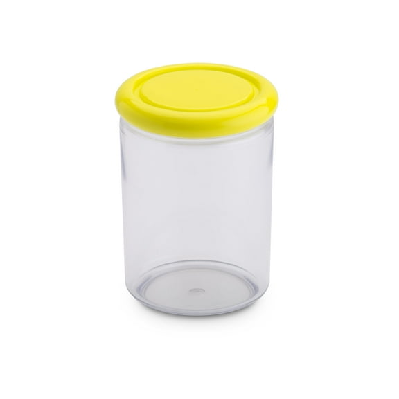 OMADA Acrylic Airtight Storage Container: Sugar Flour Container and Pasta Container - Storage Jar for Food Toiletries Office Supplies - Dishwasher Safe Containers Cylinder ? 33.8 Oz ? Lime Green Lid
