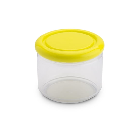 OMADA Acrylic Airtight Storage Container: Sugar Flour Container and Pasta Container - Storage Jar for Food Toiletries Office Supplies - Dishwasher Safe Storage Cylinders - 16 Oz ? Lime Green Lid
