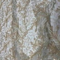 thumbnail image 1 of OMAHA Glitter Embroidered Mesh Fabric. Lace Netting Material 53 Inch in Width | Home Decor, Champagne / Sample 5x7, 1 of 1