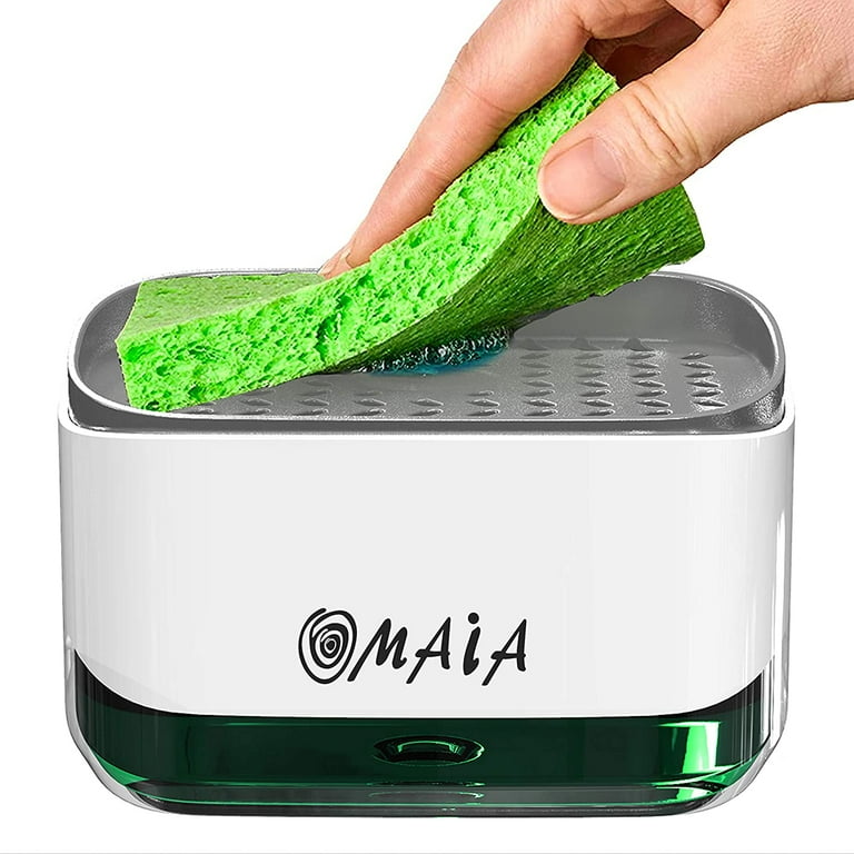 OMAIA 2 in 1 Kitchen Soap Dispenser with Sponge Holder