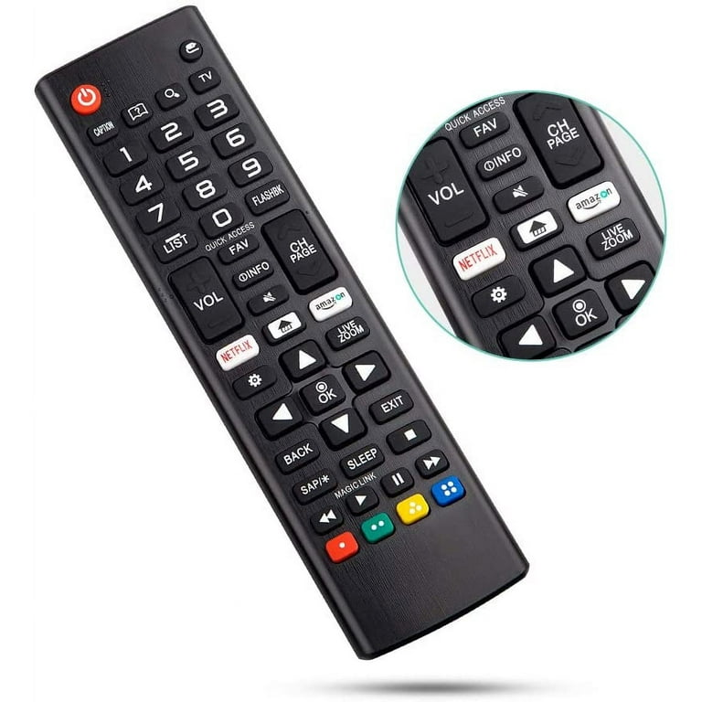 Control remoto universal para LG Smart TV, compatible con todos los modelos  de televisores LG, LCD, LED, OLED, UHD, HDTV 3D, 4K, reemplazo de la  función de control remoto de LG TV