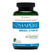 WYZE OMAPURE Pharmaceutical Grade Omega-3 Fish Oil Supplement (1 Bottle, 120 softgels) | 2600 mg Omega-3 Fatty Acids with High EPA + DHA | Heart, Brain & Immune Support | Burpless | IFOS 5-Star Certified