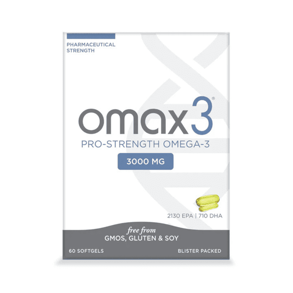 Omax3 Professional Omega-3 Fish Oil Concentrate Soft-Gels, 60 Count