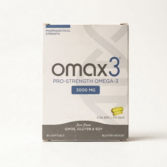 Omax3 Professional Ultra-Pure Omega-3 Fish Oil Concentrate, 1000 mg, Maximum Joint & Muscle Support, 60 Count