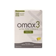 Omax Ultra-Pure Omega-3 Fish Oil Concentrate Brain & Memory Support Gluten-Free, 60 Softgels