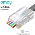 OMAY CAT6/7 CAT5 Pass Through RJ45 Modular Plug Network Connectors UTP