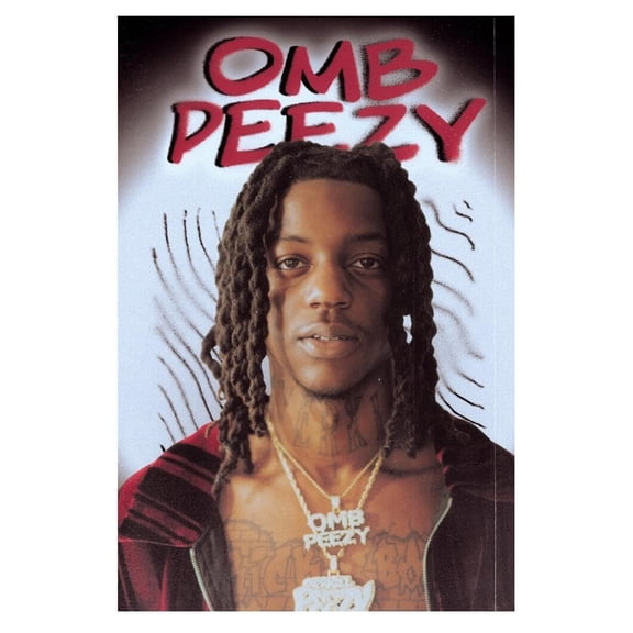 OMB Peezy Rapper Music Poster Gritty Street Style Hip-Hop Wall Art Urban Decor for Rap Enthusiasts Bold Aesthetic Room Art Gift for Hip-Hop Fans