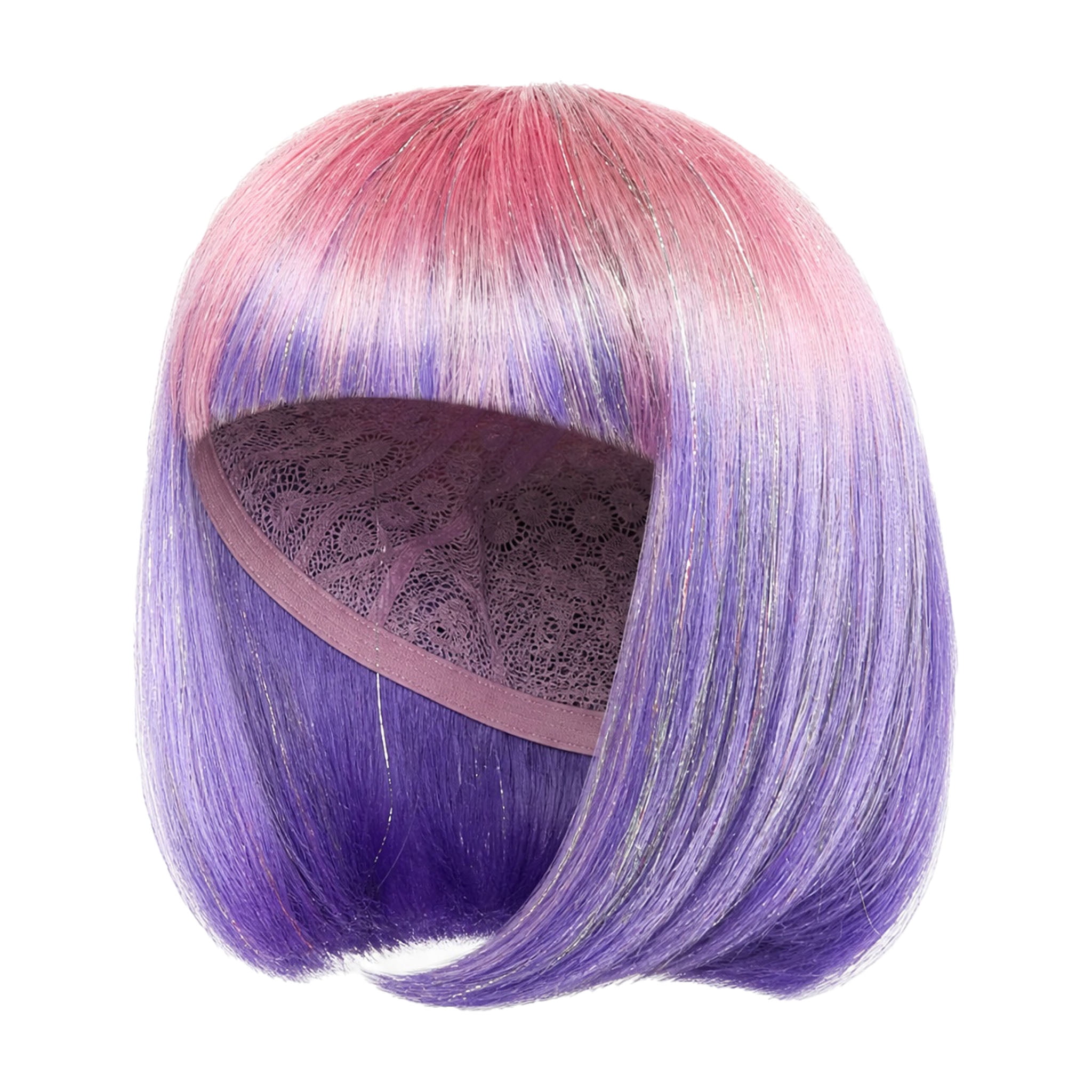 Ombre Sparkle Wig Costume Accessory for Adults, Pink and Purple, Halloween by Way To Celebrate
