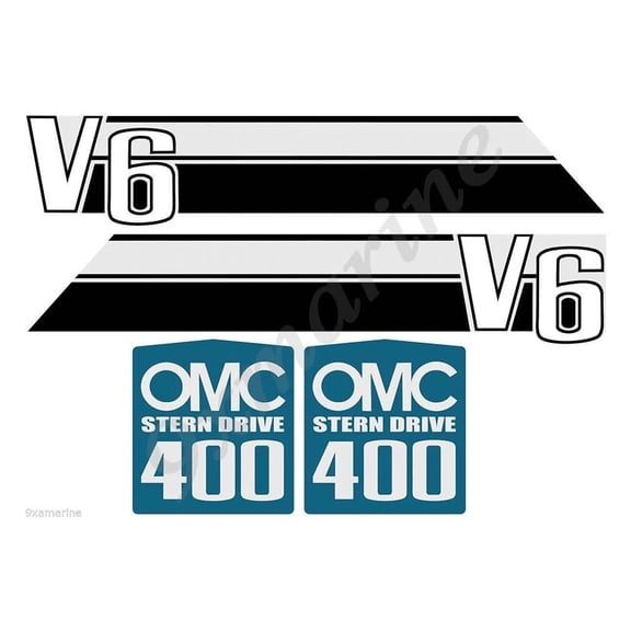 OMC 400 Stringer Stern Drive Sticker