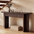 thumbnail image 1 of OMCHOM Console Table 63in Farmhouse Wood Narrow Foyer Entryway Table with Storage Drawers, Behind Couch Sofa Table for Hallway Living Room Rustic Home Decor(Walnut), 1 of 9