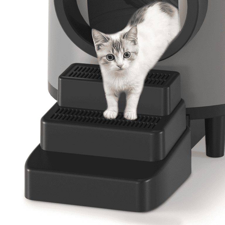 OMCPET Automatic Cat Litter Box Cat Pedal Step Easy Clean