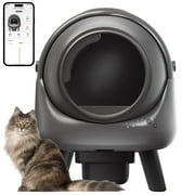 OMCPET Self Cleaning Litter Box, 65L+10L Large Automatic Litter Box, 2.4G WiFi APP Control/Integrated Safety Protected/Modular Assembly