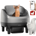 thumbnail image 1 of OUDOSPRS Automatic Cat Litter Box Self Cleaning, Smart Litter Box for Multiple Cats with 10 Safety Sensor Radars, 100L Electric Cat Box with APP-Control, Odor Control, Quiet Operation, Gray, 1 of 10