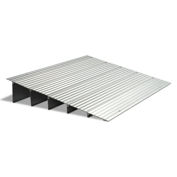 OMECAL 5" Rise Threshold Ramp for Wheelchairs, Aluminum Alloy Entry Ramp for Home Doorways