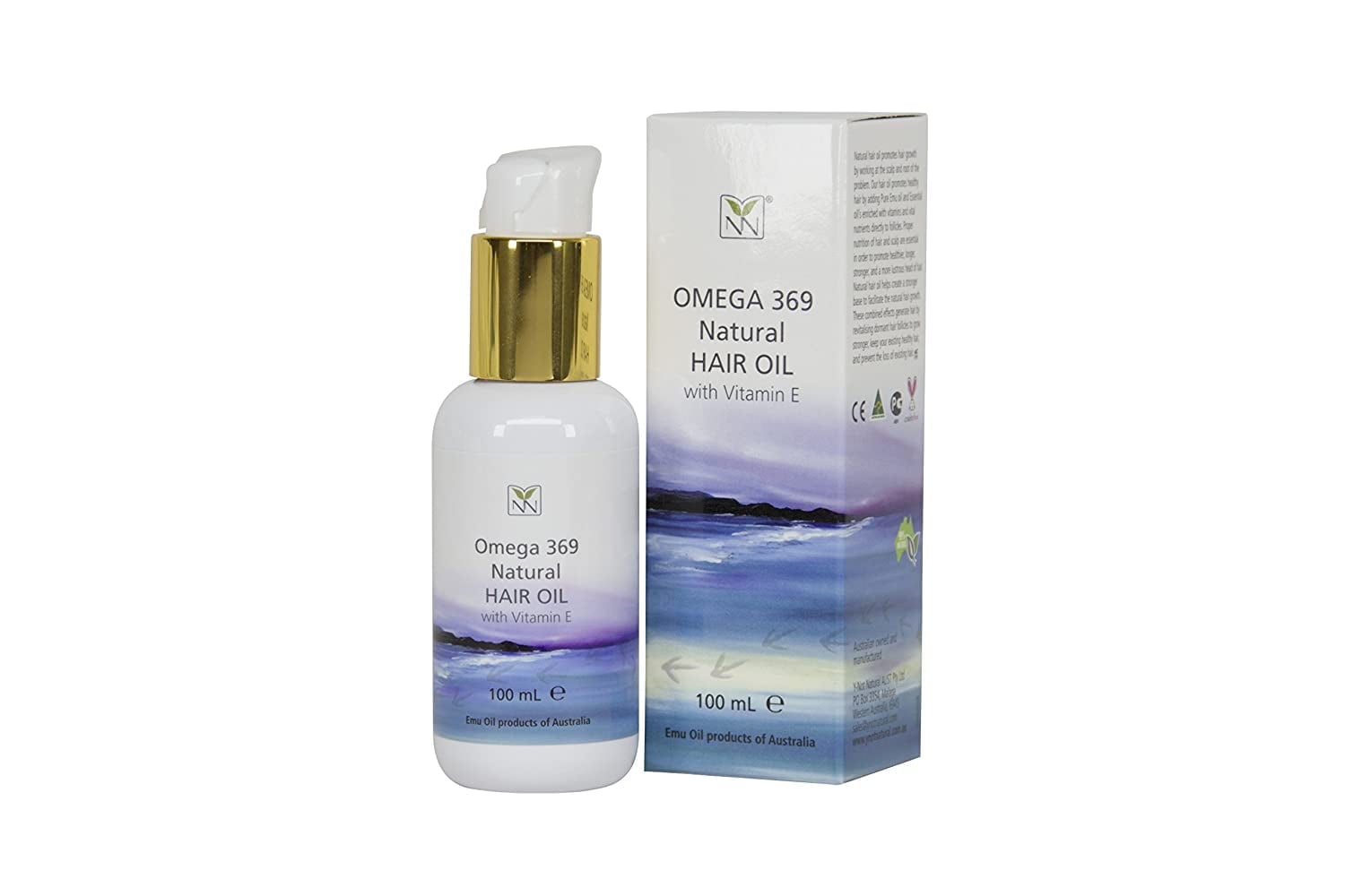 OMEGA 369 Natural Hair, Vitamin E, 100ml (3.4 fl oz)
