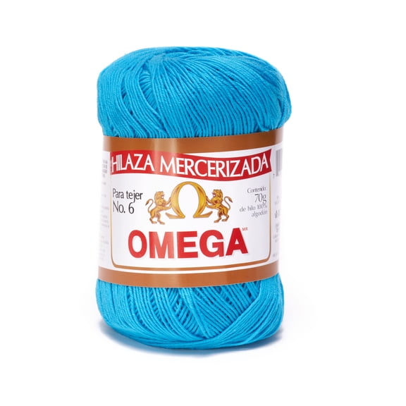 OMEGA NO.6 [70grs] by Omega - Soft Yarn 100% Mercerized Cotton Yarn - Color 21 Turquoise 335