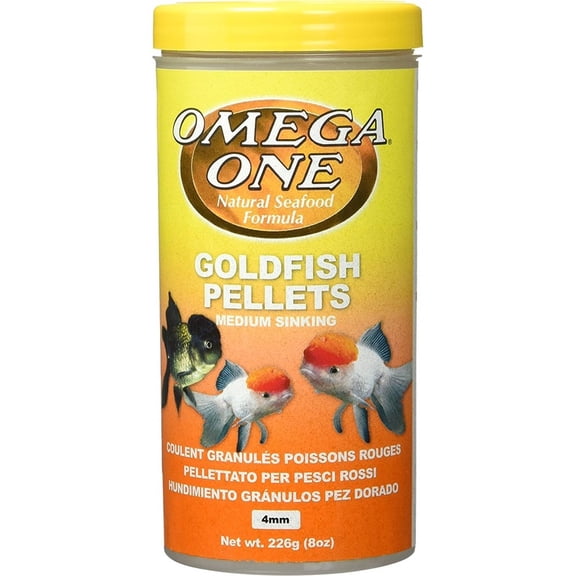 Omega One Goldfish Pellets, Medium, 8 oz