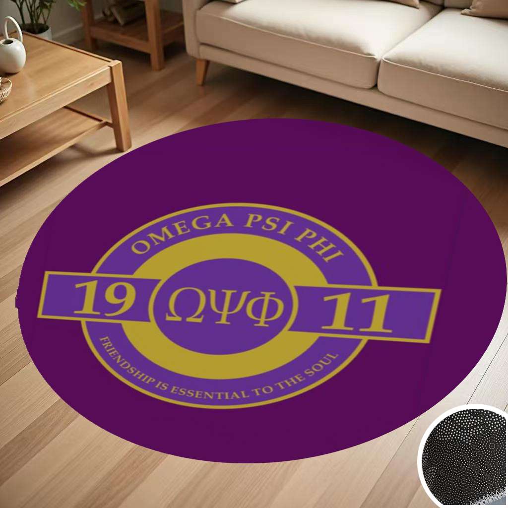 OMEGA PSI PHI 1911 Round Carpet Living Room Bedroom Home Decoration ...